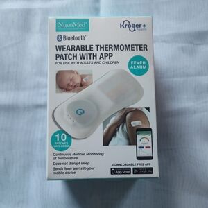 Bluetooth Wearable Thermometer Patch - White